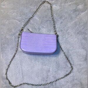 Bershka Purple Croc Handbag